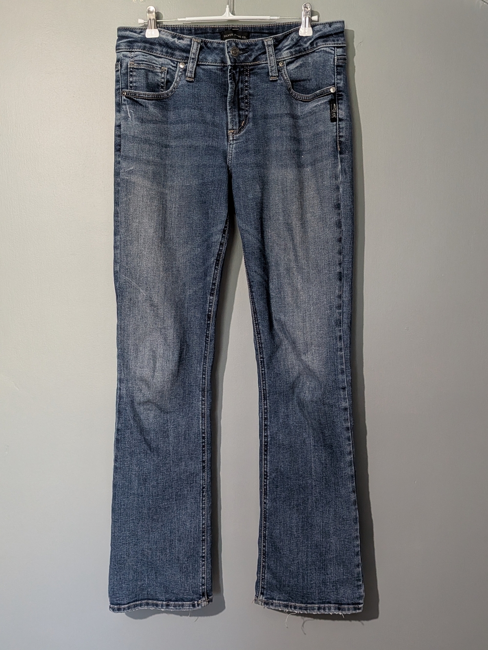 Silver Jeans Avery Slim Boot Women’s Midwash Jeans 90s Grunge